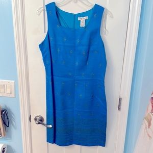 Dress. Size 12. Gold design in blue dress